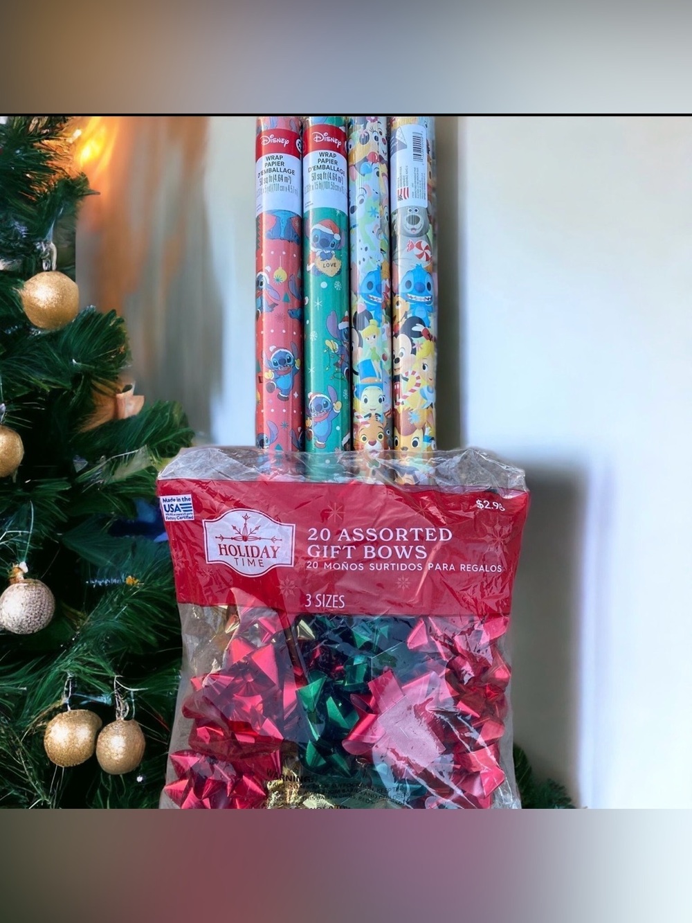 Disney Lilo and Stitch Gift Wrap Bundle w/ extras